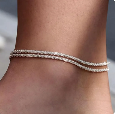 Caterpillar Anklet Silver