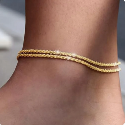 Caterpillar Anklet Gold